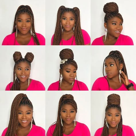 Knotless box braids styled in different ways 🌿 | Big box braids hairstyles, Hair ponytail styles, Box braids hairstyles for black women Box Braids Different Styles, Different Ways To Styles Knotless Braids, Different Styles Of Knotless Braids, How To Style Long Braids For Black Women Updo Hairstyle, Different Hairstyles For Box Braids, Braid Hairstyles Updo Black Women, How To Pack Twisting Hairstyle, Ways To Style Noteless Braids, Twist Braids Styling Ideas