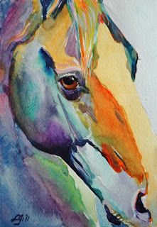 Contemporary Horse Paintings, Equine Art Abstract, Horse Sketch, Abstract Horse, Horse Artwork, Texas Art, Equestrian Art, Watercolor Horse, Painted Pony