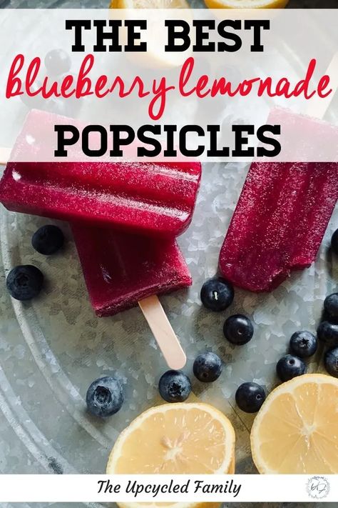 Looking for a healthy snack to cool off with this summer? How about these 10-minute to make (sugar-free) blueberry lemonade popsicles. This recipe is packed full of real fruit goodness skips none of the flavor and all of the sugar! #popsiclerecipe #healthy #forkids #fruit #easy #Diy #lemonade #blueberry #sugarfree #homemade Blueberry Lemonade Popsicles, Homemade Blueberry Popsicles, Rainy Recipes, Blueberry Recipes Healthy, Blueberry Popsicle Recipes, Popsicle Flavors, Blueberry Popsicles, Lemonade Popsicles, Healthy Lemonade