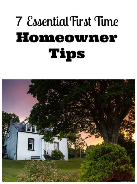 Essential First Time Homeowner Tips- things you need to know for the first year of owning a home. Homeowner Checklist, Buying A House First Time, First Time Homeowner, Homebuyer Tips, Owning A House, Mortgage Marketing, Homeowner Tips, Small Accent Tables, Owning A Home