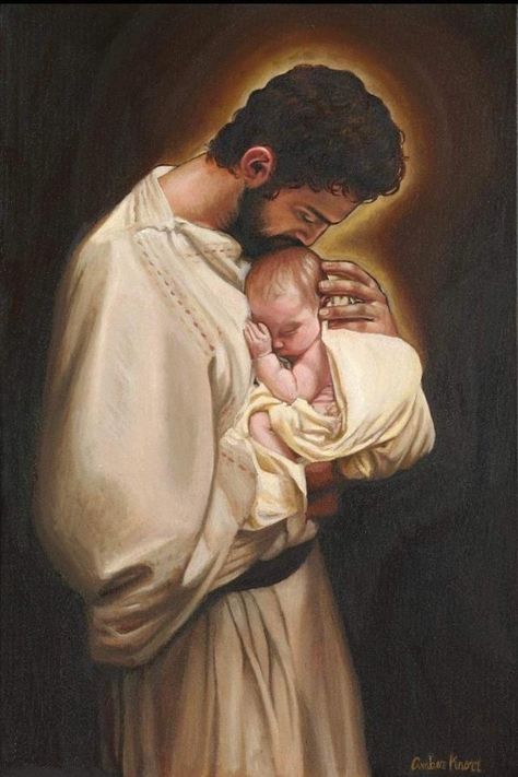 Saint Joseph Art, St Jose, Images Of Christ, Pictures Of Christ, Religious Pictures, Jesus And Mary Pictures, Catholic Images, Christian Artwork, Pictures Of Jesus Christ