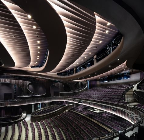 Gallery of 14 Outstanding Concert Halls: A Perfect Match Between Acoustics and Aesthetics - 5 Auditorium Architecture, Theatre Architecture, Auditorium Design, Theater Architecture, Theatre Design, Entrance Design, School Building, Concert Hall, Time Magazine