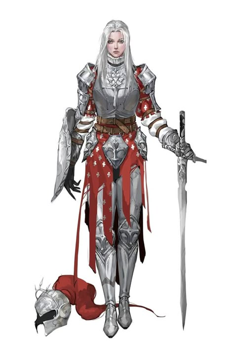 Female Fighter Knight in Plate Armor - Pathfinder PFRPG DND D&D 3.5 5th ed d20 fantasy #characterart #warriorwoman #armor #sword #heroine Armor Drawing, Female Armor, Female Warriors, Heroic Fantasy, Female Knight, Rpg Characters, Fantasy Armor, Warrior Princess, Arte Fantasy