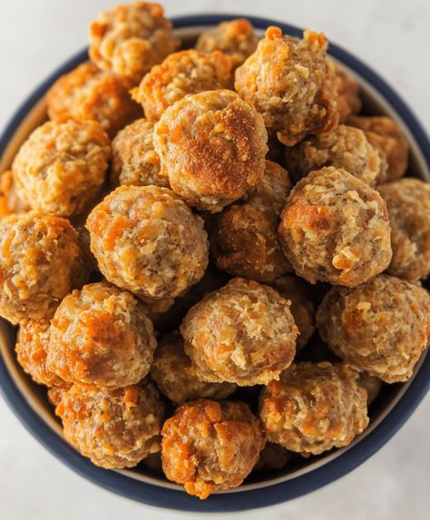 Sausage Balls Recipe Sausage Balls Allrecipes, Allrecipes Sausage Balls, Sausage Balls With Worcestershire Sauce, Bisque Sausage Balls, Simple Sausage Balls Recipe, Recipe For Sausage Balls Bisquick, Sausage Balls Homemade, Hot Sausage Balls, Recipe For Sausage Balls