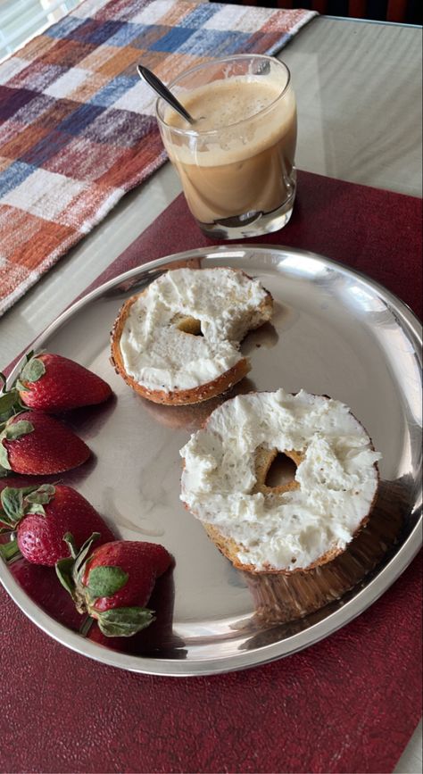 Bagel With Cream Cheese Breakfast, Bagel With Cream Cheese Aesthetic, Cream Cheese Aesthetic, Bagel Aesthetics, Bagel And Cream Cheese, Cheese Aesthetic, Carly Marie, Cream Cheese Bagel, Bagel With Cream Cheese