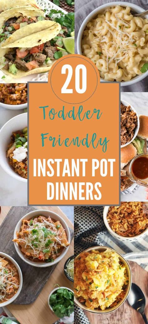 The Instant Pot is the perfect vehicle for quick & toddler friendly dinners. Try these 20 recipes that are perfect for busy families with young children! #toddlerfriendlymeals #toddlerapproveddinners #instantpotdinners Toddler Friendly Dinners, Toddler Friendly Meals, Instant Pot Dinners, Toddler Dinner, Pot Recipes Healthy, Instant Pot Meals, Pot Dinners, Instant Pot Dinner, Easy Instant Pot Recipes