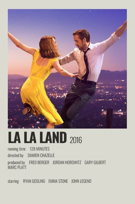 Minimalistic Polaroid Poster, Land Movie, Ryan Gosling Movies, Deco Cinema, Colorful Movie, Romance Movie Poster, Polaroid Movie Poster, Poster Polaroid, Film Polaroid