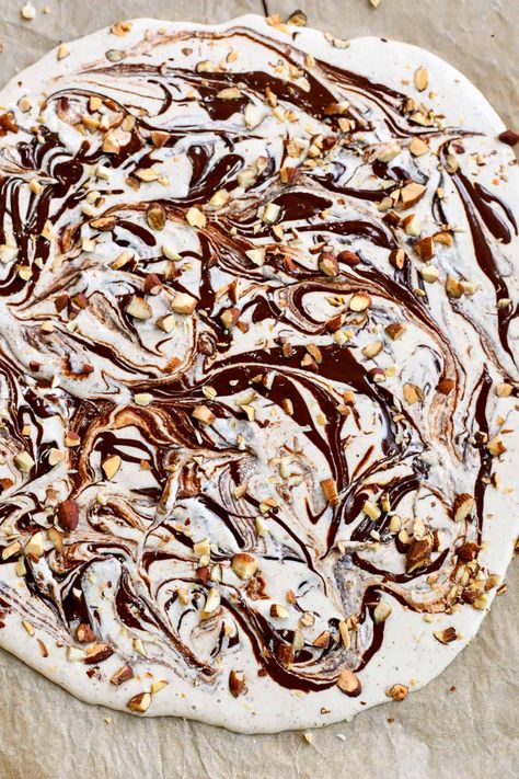 Frozen Cottage Cheese Bark | Eat Well Enjoy Life Cottage Cheese Bark Frozen, Frozen Cottage Cheese Bark Recipe, Frozen Cottage Cheese Bark, High Protein Cottage Cheese Recipe, Keto Cottage Cheese Dessert, Frozen Cottage Cheese, Cottage Cheese Bark, Cottage Cheese Desserts, Cottage Cheese Snack