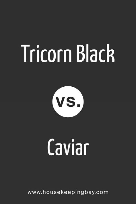 Tricorn Black vs. Caviar by Sherwin-Williams Caviar Vs Tricorn Black, Sw Caviar Cabinets, Sherwin Williams Caviar Cabinets, Tricorn Black Vs Caviar, Tri Corn Black Sherwin Williams, Tricorn Black Sherwin Williams Cabinets, Tricorn Black Kitchen Cabinets, Tricorn Black Cabinets, Sw Caviar