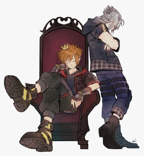 Kingdom Hearts Sora X Riku, Sora Kh2, Sora And Riku, Sora X Riku, Sora Kh, Riku X Sora, Kingdom Hearts Games, Kingdom Of Hearts, Riku Kingdom Hearts