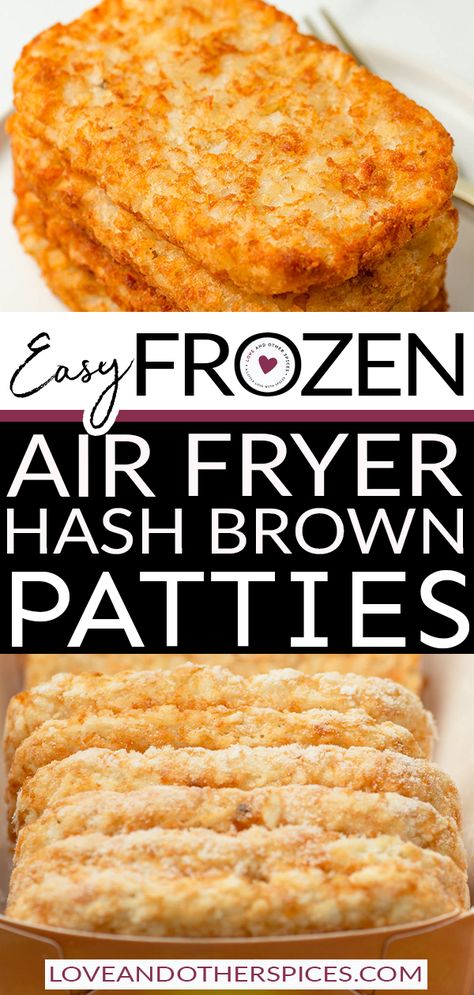 Breakfast Airfryer, Air Fryer From Frozen, Frozen Hash Brown Patties, Frozen Hash Browns, Frozen Sweet Potato Fries, Hash Brown Patties, Air Fry Potatoes, Breakfast Sides Dishes, Frozen Hashbrowns