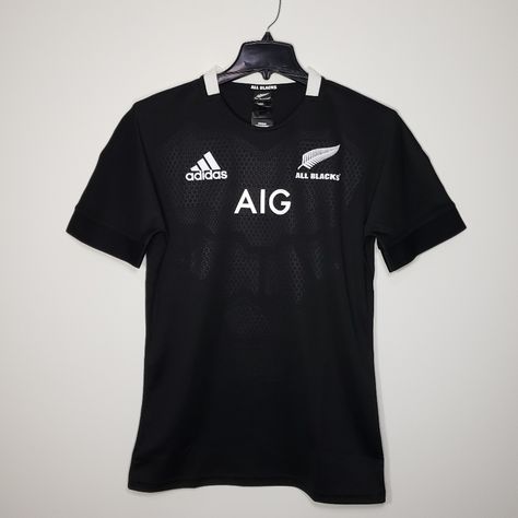 New! Adidas All Blacks Home Jersey || Men's Size: Small & Large || Color: Black / Noir || Style: Cw3134 Cristiano Ronaldo Jersey, Louisville Cardinals Basketball, Real Madrid Home Kit, All Black Adidas, Collingwood Football Club, Ronaldo Jersey, All Blacks Rugby, Miami Football, Argentina Soccer