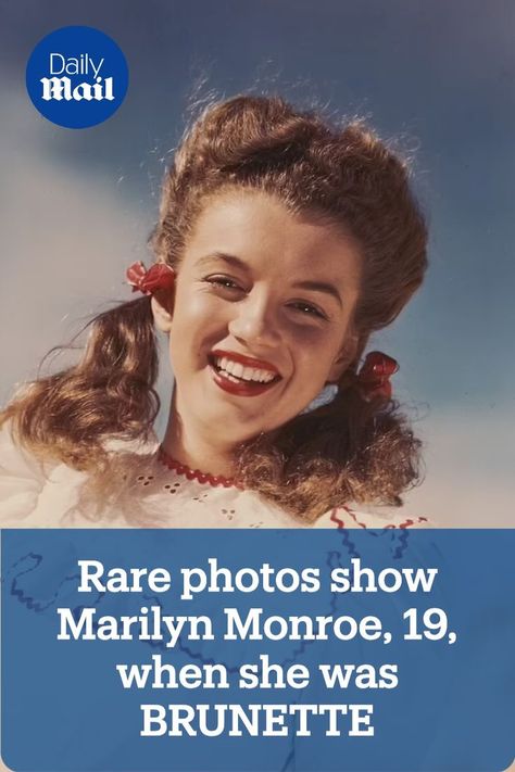 Rare Marilyn Monroe Pictures, Marilyn Monroe No Makeup, Marilyn Monroe Brunette, Marilyn Monroe Old, Young Marilyn Monroe, Rare Marilyn Monroe, Hawaiian Tropic, Norma Jean, Blonde Bombshell