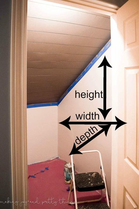 Slanted Closet Ideas, Ikea Algot Closet, Slanted Ceiling Closet, Sloped Ceiling Closet, Bedroom Sloped Ceiling, Sloped Ceiling Bedroom, Ikea Closet Hack, Ikea Algot, Under Stairs Storage Solutions