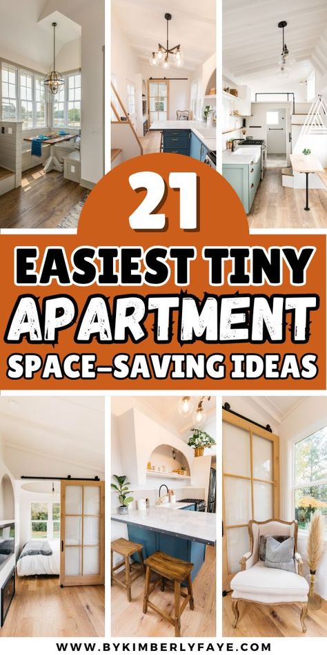 Enlarge your space with these 21+ Easiest Tiny Apartment Ideas That Are Space-Saving, Tiny Apartment Ideas Space Saving, Tiny Apartment Ideas Living Room, Tiny Apartment Ideas Decor Decor For Tiny House, Tiny Kitchen Living Room Combo Apartment, Small Spaces Living, Tiny 1 Bedroom Apartment Ideas, Maximizing Apartment Space, Space Saving Hacks Apartments, Decorating Tiny Apartment, 370 Sq Ft Studio Apartment, Nyc Apartment Space Savers