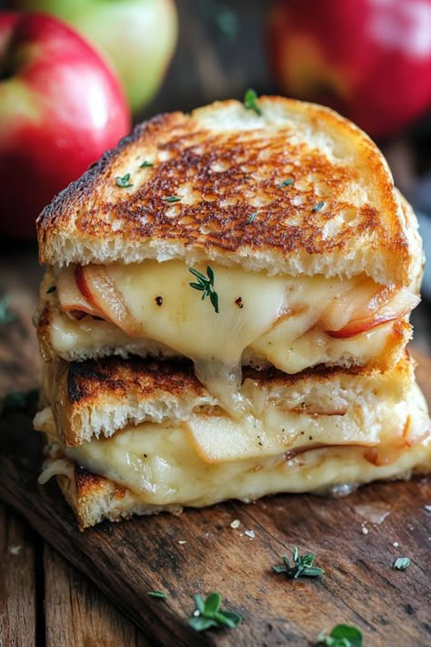 Join the creamy journey of Apple and Brie Grilled Cheese, where crispy indulgence meets sweet simplicity—discover how to elevate this comforting classic even more! Grilled Cheese With Apple, Loaded Meatloaf Casserole, Brie Grilled Cheese Sandwich, Loaded Meatloaf, Fancy Grilled Cheese Recipes, Apple And Brie, Awesome Sandwiches, Brie Grilled Cheese, Brie Cheese Recipes