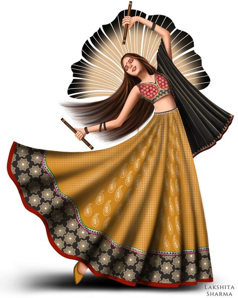 Lakshita Sharma | Navratri looks ✨ #navratri #navratridress #illustrationoftheday #illustration #digitalart #fashionillustration #fashiondrawing… | Instagram Dresses Art Drawing, Mehendi Sketch, Navratri Illustration, Indian Fashion Illustration, Navratri Poses, Dress Illustration Design, Dress Illustration Art, Fashion Design Illustrations, Bride Fashion Illustration