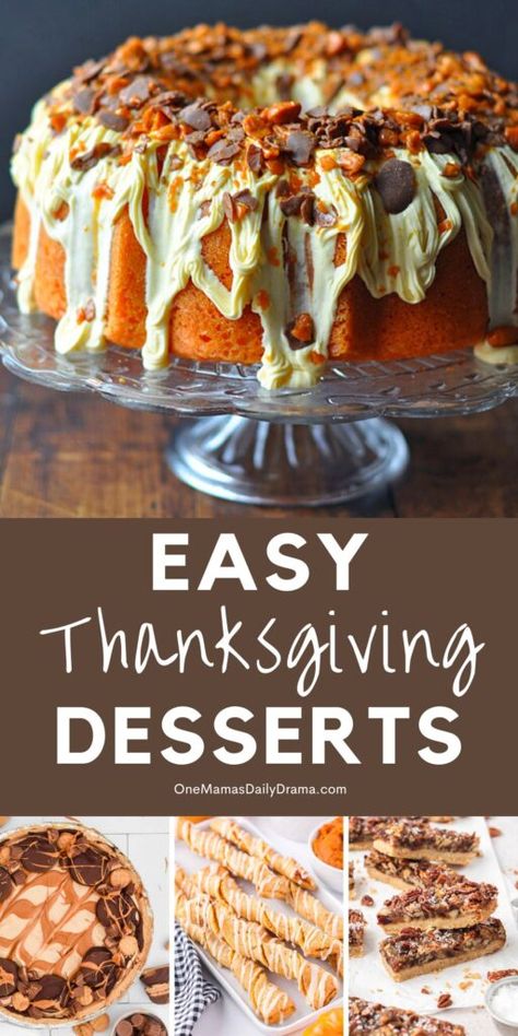 Thanksgiving Baked Desserts, Easy Bake Off Recipes, Easy Thanksgiving Dessert Chocolate, Thanksgiving Desserts Decorative, Fast Easy Thanksgiving Desserts, Thanks Giving Deserts Ideas, Thanksgiving Desserts Southern, Best Ever Thanksgiving Dessert, Scarecrow Desserts