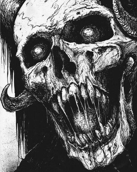 Art Sinistre, Horror Drawing, Nightmares Art, Creepy Drawings, Art Noir, Dark Art Drawings, Demon Art, Dark Art Illustrations, Art Et Illustration