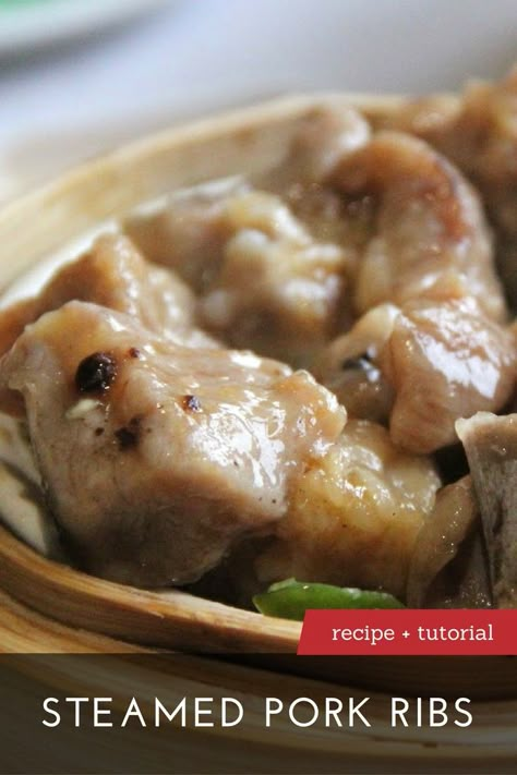 The Best Steamed Pork Ribs Recipe | Learn to make Steamed Pork Ribs with our recipe and step-by-step tutorial at DimSumCentral.com. Pork Rib Tips, Steamed Pork Ribs, Pork Spare Ribs Recipe, Riblets Recipe, Pork Riblets, Spare Ribs Recipe, Spareribs Recipe, Pork But, Pork Ribs Recipe