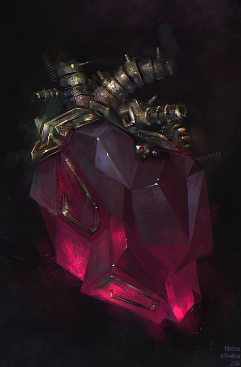 ArtStation - Heart of Lorkhan, Helena Nikulina Arcane Focus, Hardened Heart, Rpg Items, Fantasy Items, D D Items, Dnd Items, Magical Items, Fantasy Props, Magic Items