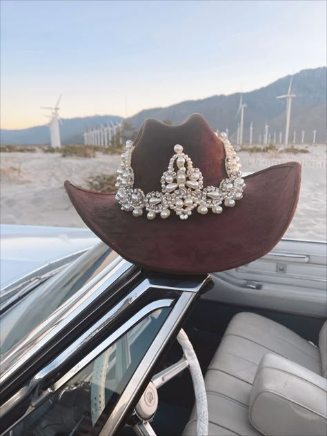 Studded Cowboy Hat, Pearl Cowboy Hat, Bedazzled Cowboy Hat, Rhinestone Hats, Decorated Hats, Sombrero Cowboy, Rhinestone Hat, Brown Cowboy Hat, Fringe Clothing