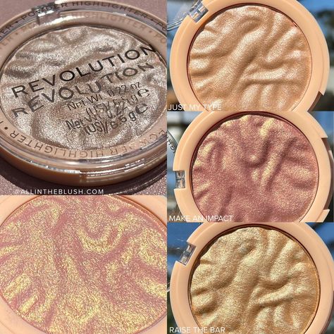 Makeup Revolution Highlight Reloaded Review - All In The Blush Revolution Highlighter, Highlight Makeup, Revolution Makeup, Just My Type, Ulta Makeup, Best Makeup Tutorials, Switch Accessories, College List, Makeup Tut