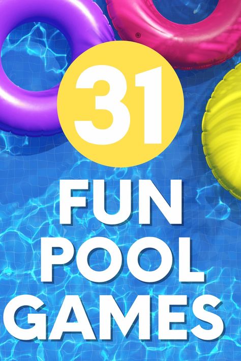 31 Fun Swimming Pool Games - So Festive! Pool Games For Kids, Fun Pool Games, Swimming Pool Games, Pool Party Games, Cool Boys Haircuts, Swim Party, Cool Swimming Pools, Pool Games, Family Ideas