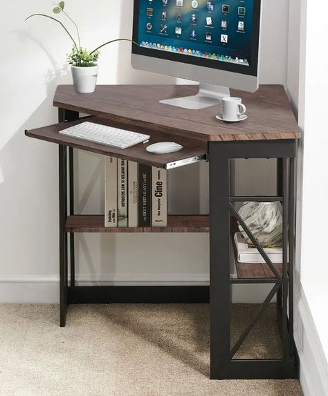 Computer Desk Living Room Ideas, Small Room Table Ideas Desks, Desk For Laptop, L Shaped Computer Desk Ideas, Computer Table Design Small Spaces Desk Ideas, Gaming Desk Ideas Small Spaces, Small Space Computer Desk Ideas, Corner Office Space In Living Room Desk Ideas, Home Workstation Ideas Small Spaces