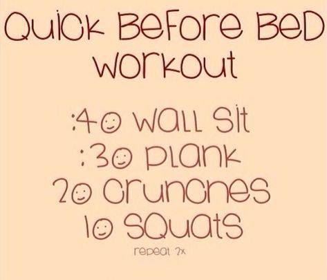 Bedtime Workout, Quick Morning Workout, Workout Morning, Night Workout, Motivasi Diet, Before Bed Workout, Workout Hiit, Bed Workout, Quick Workout Routine