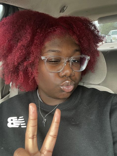 Burgundy 4c Natural Hair, Burgundy 4c Hair, Dyed Natural Hair Burgundy, Dyed Hair 4c, Red 4c Hair, Burgundy Natural Hair, Burgundy Hair Ideas, Maroon Hair Color, Burgundy Curly Hair