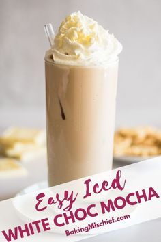 White Chocolate Mocha At Home, Mocha At Home, Coffee Bar Recipes, Ninja Coffee Bar Recipes, Mocha Frappe Recipe, Iced White Chocolate Mocha, Homemade Mocha, Homemade Iced Coffee, Vanilla Iced Coffee