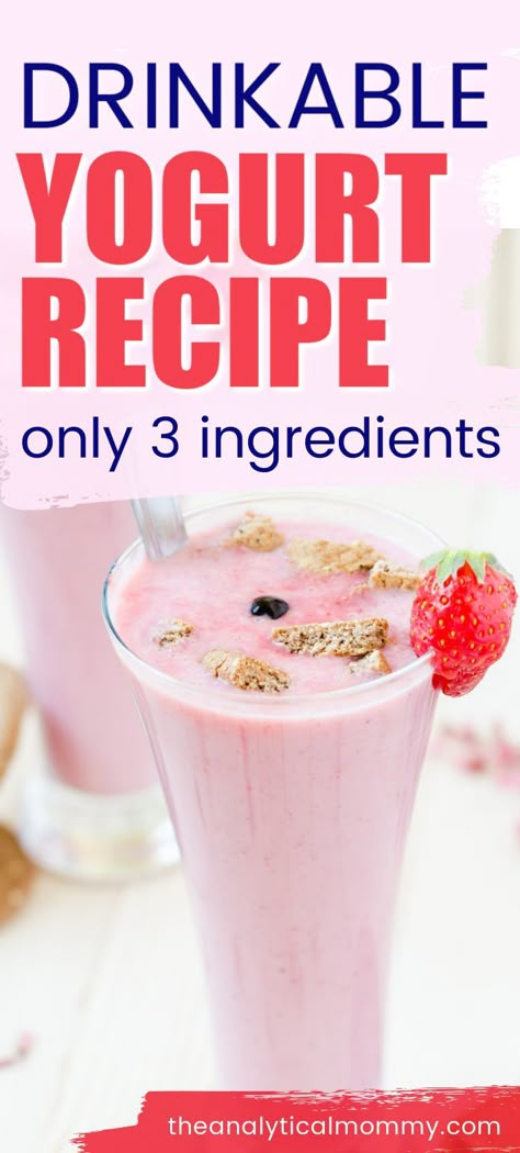 Recipe Using Plain Yogurt, Yogurt Smoothies Healthy, Yogurt Drink Recipe, Yogurt Protein Shake, Greek Yogurt Smoothie Recipes, Plain Yogurt Recipes, Plain Greek Yogurt Recipes, Yogurt Recipes Healthy, Fitness Ebook