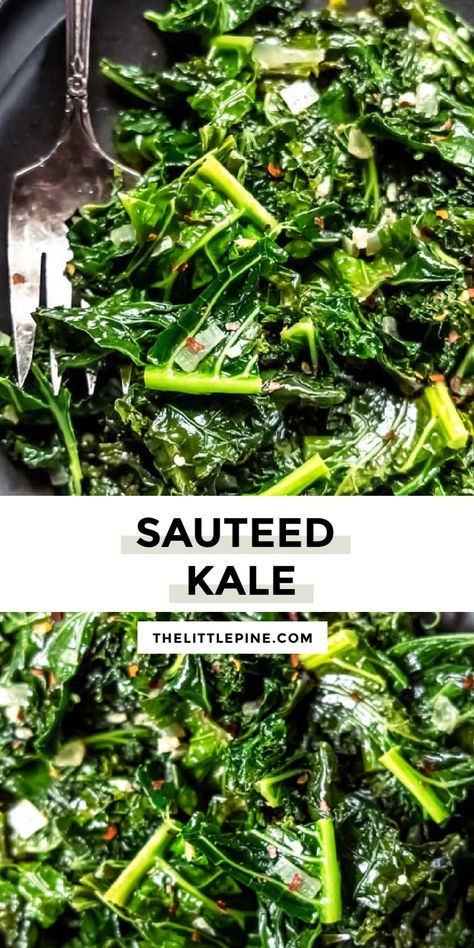 Kale Recipes Sauteed, Cooked Kale Recipes, Kale Side Dish, Cycle Syncing Recipes, Kale Recipes Healthy, Fried Kale, Sautéed Kale, Garlic Kale, How To Cook Kale