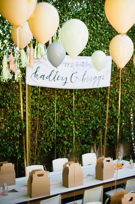 How fun is this party! http://www.stylemepretty.com/living/2015/08/10/joint-1st-3rd-sibling-birthday-party/ | Photography: Jordana Hazel - hazelnutphotography.com/ Sibling Birthday Parties, Combined Birthday Parties, One Year Birthday, Fourth Birthday, Refined Wedding, Kids Party Themes, Kid Birthday, Hostess With The Mostess, Party Photography