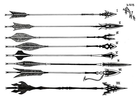 Types Of Bows, Arrow Art, Arrow Drawing, Types Of Swords, Magic Items, Cool Swords, Bow Arrows, Writing Project, Arrow Design