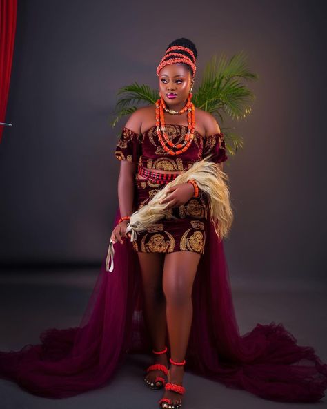 The bride looks like a queen!👑 . . . . . . . . . . . . . . . . . . . . . . . #igboweddings #igbowedding #igbobride #igbankwu #igboweddingsonline #iwoevents Isiagu Styles, Igbo Attire, Igbo Bride Traditional Weddings, African Photoshoot, Isi Agu, Traditional Photoshoot, Wedding Attire For Women, Traditional White Wedding, Igbo Traditional Wedding