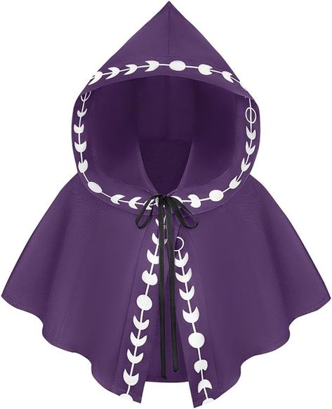 Amazon.com: LIUguoo Unisex Halloween Cowl Cloak Wizard Cape Medieval Wicca Pagan Hood Hat Cosplay Costumes Hooded Poncho for Women Men Purple : Clothing, Shoes & Jewelry Wizard Cape, Purple Cloak, Poncho For Women, Sketching References, Purple Cape, Hat Cosplay, Medieval Cosplay, Purple Clothing, Hood Hat