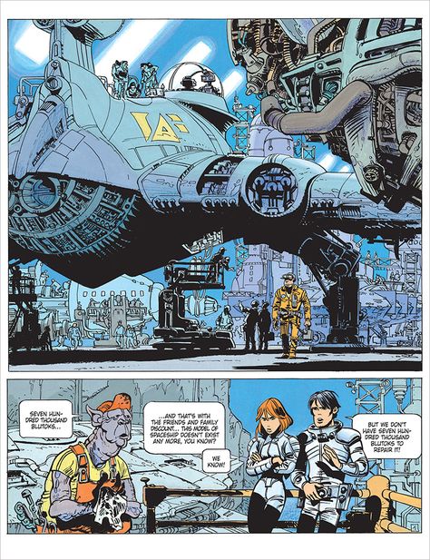 Valérian: The Rich Graphic Novels Behind the Film – PRINT Magazine Valerian Comic, Valerian And Laureline, City Of A Thousand Planets, Scifi Fantasy Art, Sci Fi Comics, Graphic Novel Art, Bd Comics, Comic Pages, Valerian