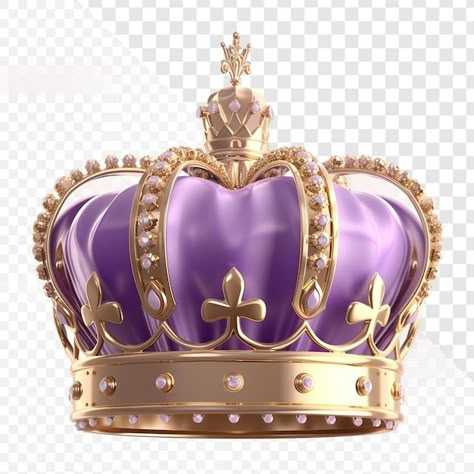 Crown Icon Aesthetic, Arm Sleeve Ideas, Queen Crown Tattoo, Crown Icon, Sublimation Ideas Projects, Being A Princess, Purple Crown, Violet Background, Sublimation Ideas Projects Inspiration