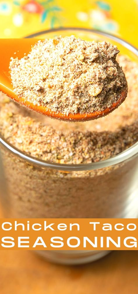 In as long as it takes to measure a few tablespoons of things, you can have the best Chicken Taco Seasoning you’ve ever tasted. Not only is it great on chicken tacos, but it’s wonderful on grilled, roasted, and air fryer chicken to boot! Homemade seasonings blends can be the difference between amazing and alright. When you make it at home, you are able to use the freshest spices and herbs and that makes an impact you won’t believe until you taste it. Taco Seasoning Recipe Mild, Chicken Taco Seasoning Recipe, Chicken Taco Seasoning, Taco Seasoning Recipe, Sweet Chicken, Shredded Chicken Recipes, Seasoning Recipe, Chicken Taco, Fresh Spices