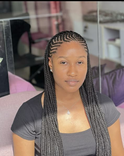 Half Lines And Braids Hairstyles, Lines And Braids Hairstyles, Braids Lines Hairstyles, Half Braids, Cornrows With Box Braids, Cornrows Natural, Latest Hair Braids, Hairstyles For Black Women Cornrows, Black Women Cornrows