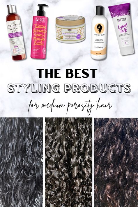 Here are some of the best medium porosity curly hair styling combos to try today! These combos range in pricing from affordable to pricey but either way, they are for sure to give great results! Medium Porosity Hair Products, Medium Porosity Hair, Curly Permed Hair, Curly Hair Cream, Gel Curly Hair, 3a Curly Hair, Best Curly Hair Products, Conditioner Curly Hair, Curly Hair Styling