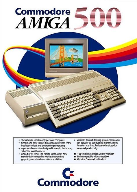 Amiga Computer, Commodore Amiga 500, 80s Tech, Commodore Computers, Retro Advertisements, It Training Courses, Alter Computer, Computer Devices, Aesthetic Tech