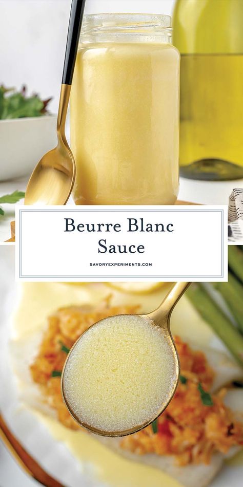 Sweet Butter Sauce, Lemon Buerre Blanc, Ber Blanc Sauce Recipe, Ver Blanc Sauce Recipe, Bur Blanc Sauce Recipe, Burr Blanc Sauce Recipe, Butter Sauce For Chicken, Berblanch Sauce, Burblonc Sauce Recipe