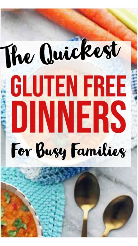 25 Quick Gluten Free Dinners For Busy Families. These meals are easy to make for any busy night. They are also dairy free and many are vegan. Gluten Free Dairy Free Dinner Recipes For Family, Easy Gf Meals For Dinner, Quick Easy Gluten Free Dairy Free Dinner, Easy Weeknight Gluten Free Dinners, Quick Gluten And Dairy Free Meals, Gluten Free 30 Minute Meals, Gluten Free Large Group Meals, Gluten Free Lunches Easy, Easy Gluten Free Dinner Ideas For Family