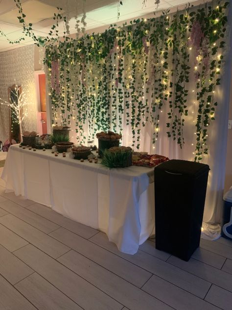 Mid Summer Nights Dream Prom Theme, Fantasy Homecoming Theme, Prom Themes Enchanted Garden, Prom Garden Decorations, Vine Themed Party, Garden Theme Prom Decorations, Bohemian Prom Theme, Enchanted Forest Ball Theme, Prom 2023 Theme