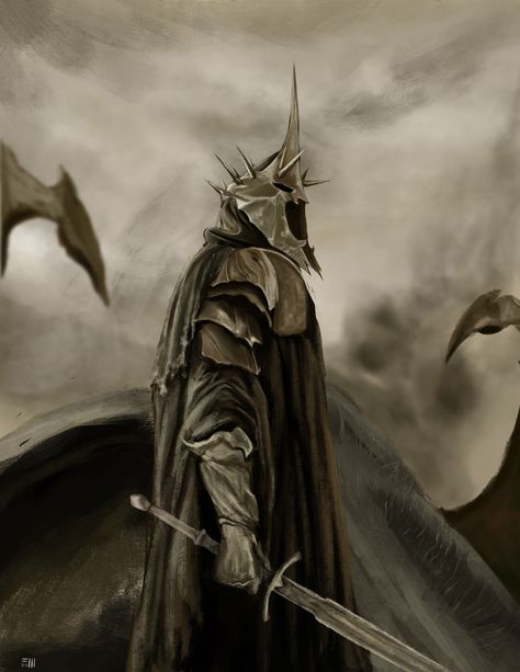 Lord Of Rings, Witch King, Witch King Of Angmar, Lord Of The Rings Tattoo, John Howe, Middle Earth Art, Tolkien Art, Lotr Art, Fantasy Male