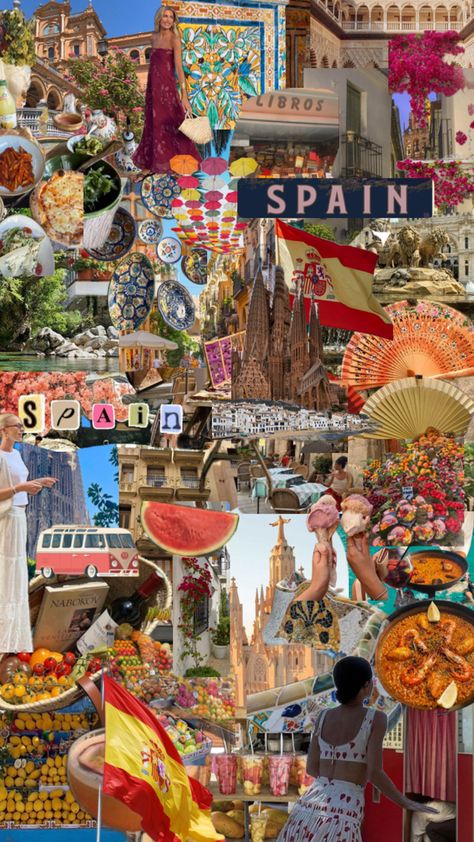 Barcelona Spain Aesthetic, Spain Aesthetics, Barcelona Aesthetic, Spain Aesthetic, Travel Collage, Spain Barcelona, Barcelona City, Holiday Wallpaper, Summer Destinations