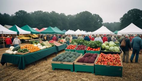 Outdoor Farmers Market Stalls with Fresh Produce stock image Outdoor Farmers Market, Market Stalls, Fresh Produce, Farmers Market, Onions, Peppers, Agriculture, Farmer, Watermelon